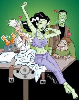 Bride Of Frankenstein clipart cute halloween monster - Penci