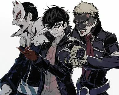 Yusuke, Ren and Ryuji Fox, Joker and Skull Persona 5 Persona