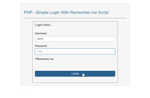 Php Login Code With Remember Me Login Details Webslesson