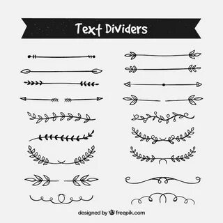 Free Pack Of Vintage Hand Drawn Text Dividers Vector - Free 