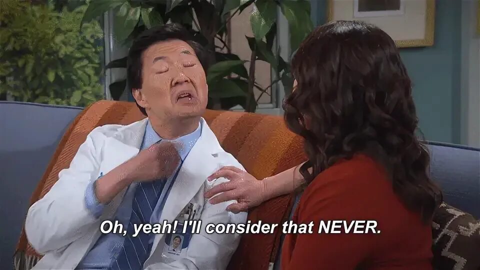 GIF nope laughter ken jeong - animated GIF on GIFER - by Ana
