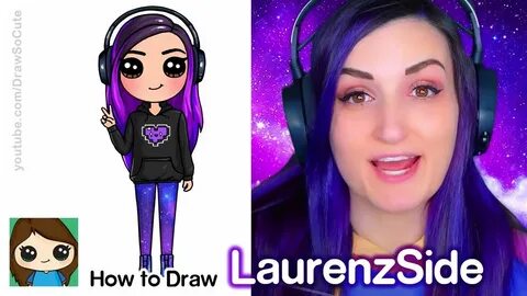 How to Draw LaurenzSide 💜 Famous YouTube Gamer in 2020 Cute 