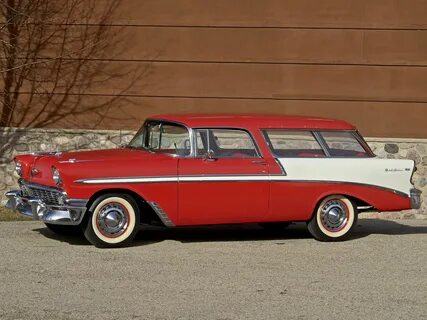 1956 Chevrolet Bel Air Nomad retro stationwagon fd wallpaper