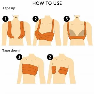how to tape your breasts up for a strapless dress.