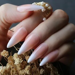 Купить - Salon Ombre glossy Stiletto fake nails Super long F