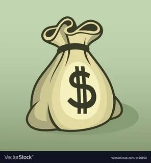 Money icon with bag color Royalty Free Vector Image , #spon,