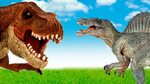Dinosaurs - Spinosaurus VS Giganotosaurus. Spinosaurus and g