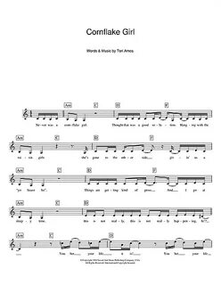 Tori Amos Cornflake Girl Sheet Music Notes, Chords Download 