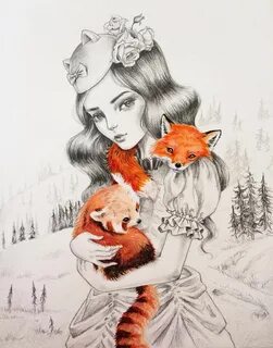 Julie Filipenko #art #drawing #fox Art inspiration, Art, Fox