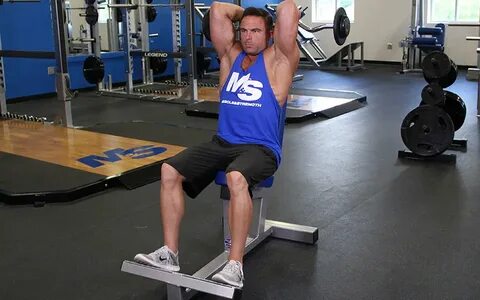 Seated EZ Bar French Press: Video Exercise Guide & Tips