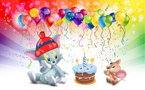 Tom-And-Jerry-first-birthday-cake-Desktop-HD-Wallpaper-for-M