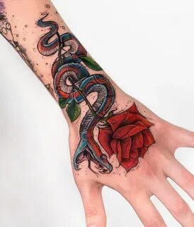 Snake And Rose Tattoo Related Keywords & Suggestions - Snake