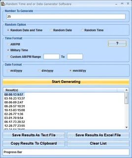 Download Random Time and or Date Generator Software 7.0