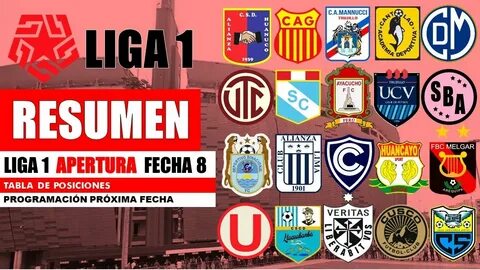 RESUMEN DE LA FECHA 8 TORNEO APERTURA LIGA 1 TABLA DE POSICI