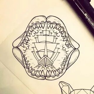 Pin by Emily Wagoner on Tattoos Shark tattoos, Nautical tatt