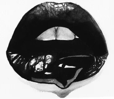 Popular Art Prints Society6 Lips art print, Black white art,