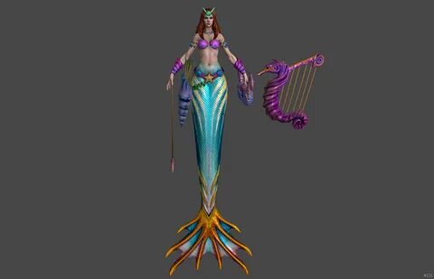 Smite' Sea Maiden Medusa XPS ONLY!!! by lezisell on DeviantA