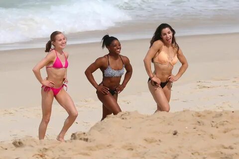 Aly Raisman, Madison Kocian and Simone Biles in Bikini in Ri