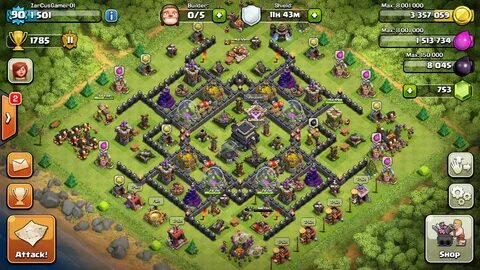 Defense Replay of My Town Hall 9 Base Design
