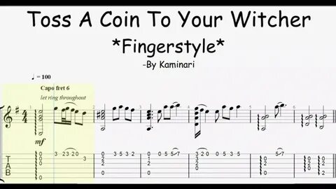 Toss A Coin To Your Witcher (Fingerstyle Guitar Tab) - YouTu