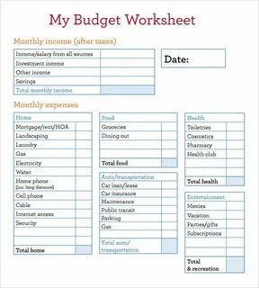 Budget Worksheets In Spanish Budgeting worksheets, Printable