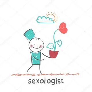 Sexologist is holding a flower Stock Vector Image by © file4