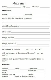 Imma fill this out sometime Girlfriend application, Boyfrien