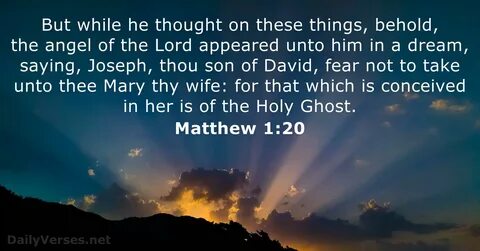 Matthew 1:20 - Bible verse (KJV) - DailyVerses.net