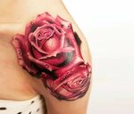 Red rose tattoo by Zsofia Belteczky No. 1073