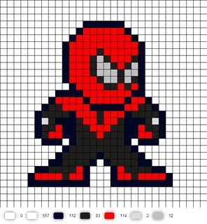 Superior Spider-Man Perler Bead Pattern Spiderman pixel art,