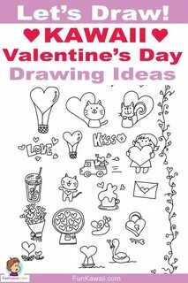 24 Valentine's Day Love Sweet Doodles! - FunKawaii.com Valen