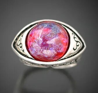 Dragon Eye Ring Dragons Breath Fire Opal Ring Gothic Style E