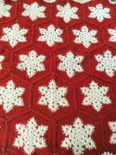 Crotchet Snowflake Blanket/ Snowflake Afghan/Christmas Croch