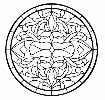 Flower Stained Glass Coloring Pages Printable Stained glass 