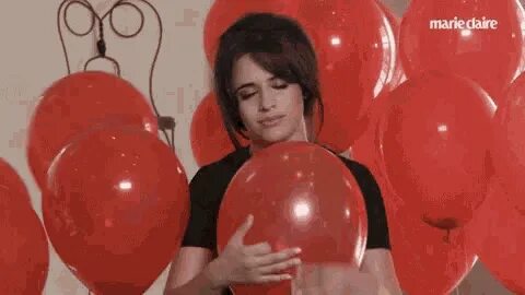 Camila Cabello Pop Balloon GIF - Camila Cabello Pop Balloon 