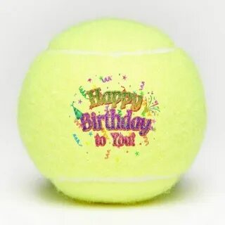 Happy Birthday to You Tennis Balls Теннис