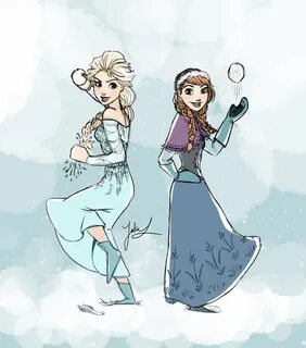 Elsa and Anna - frozen fan Art (38591053) - fanpop