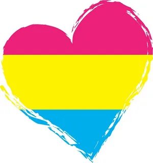 Pansexual New Flag Heart / Pansexual Pride Heart Stickers Za