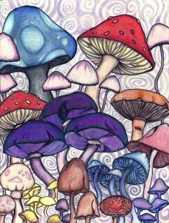 Trippy Art Drawings Mushrooms - img-gimcrackery