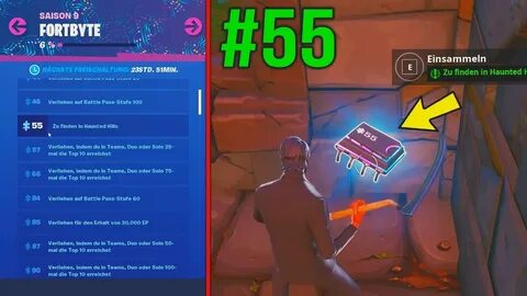 Fortnite Fortbyte #55 🧩 Zu finden in Haunted Hills Season 9 