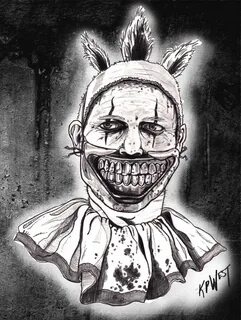 A pencil drawing I did of Twisty The Clown from American Hor