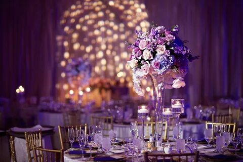Tangled-Inspired Wedding Reception with pink & purple floral