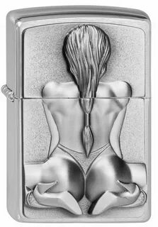 Купить zippo kneeling girl sexy chrome emblem (Другие Зажига