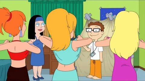 Steve gets to see boobs American Dad - YouTube