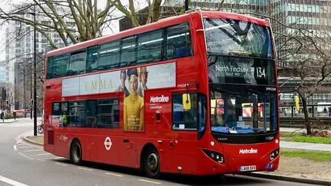 London Bus Route 134 - Warren Street to North Finchley - Sub