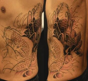 Chronic ink Tattoos, Toronto Tattoo - Koi fish rib piece by 