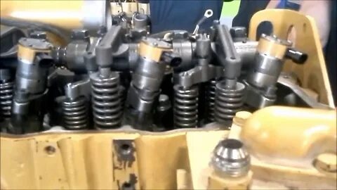 Cat c7 acert complete overhead adjustment - YouTube