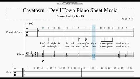 Cavetown - " Devil Town " Guitar Tabs Sheet Music - YouTube