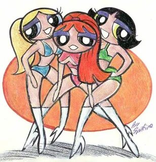 Sexy Powerpuff Women by blackhellcat Powerpuff girls cartoon