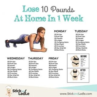 Lose 10 Pounds in One Week: A 7 Day Diet and Workout Action Plan At home workout
